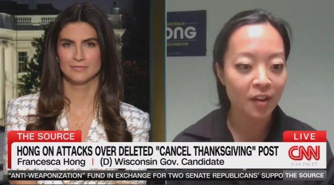 Wisconsin governor candidate appears open to canceling Thanksgiving