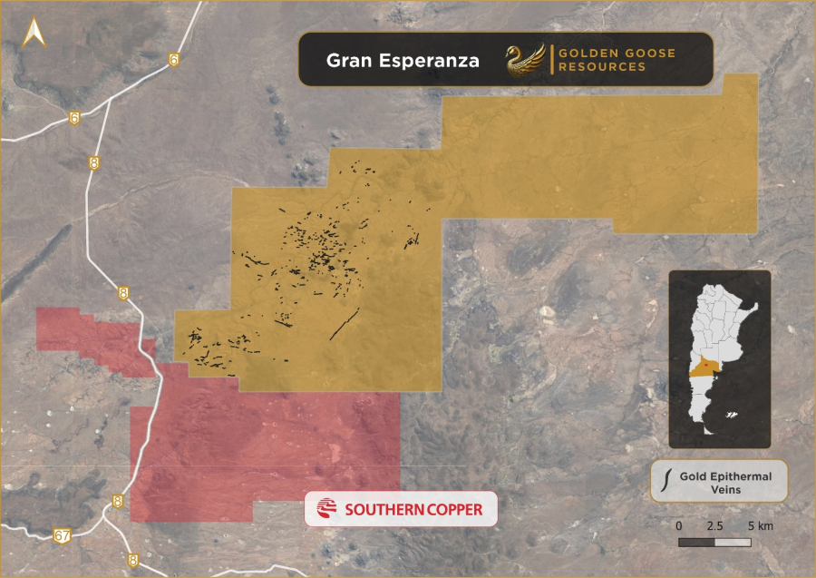 Golden Goose Resources Signs Definitive Agreement To Acquire Up To 100% Of The High-Grade Gran Esperanza Gold Project In Rio Negro Province, Argentina