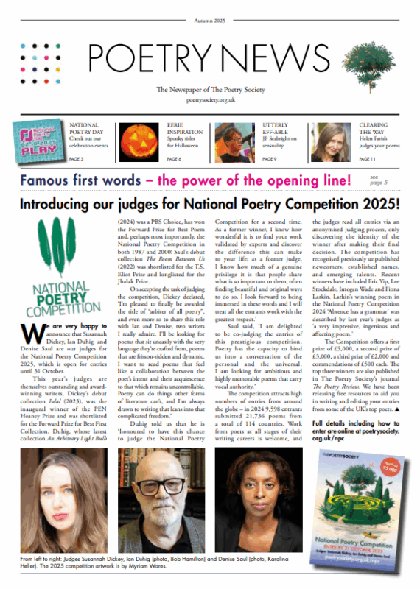 Publications Preview Autumn 2025: Poetry News & Poetry Review