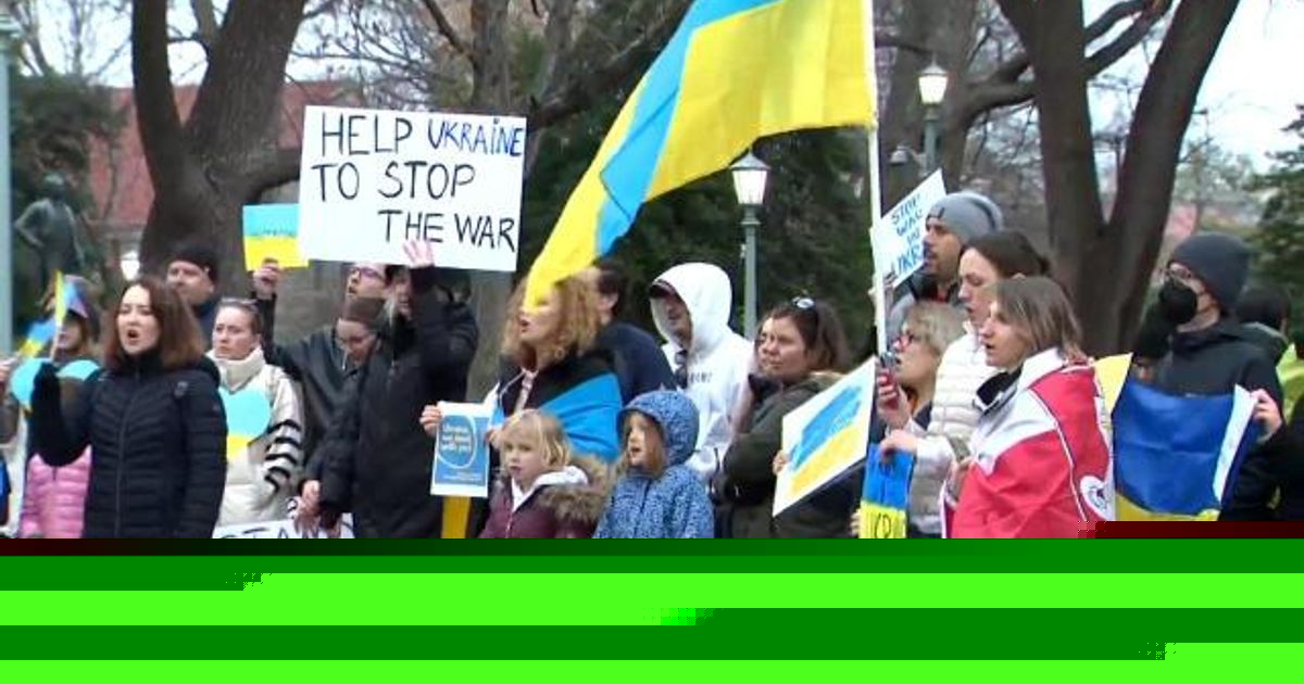 Triangle-based Ukrainians call on support; economic impact from Ukraine-Russia conflict felt in US stocks, oil