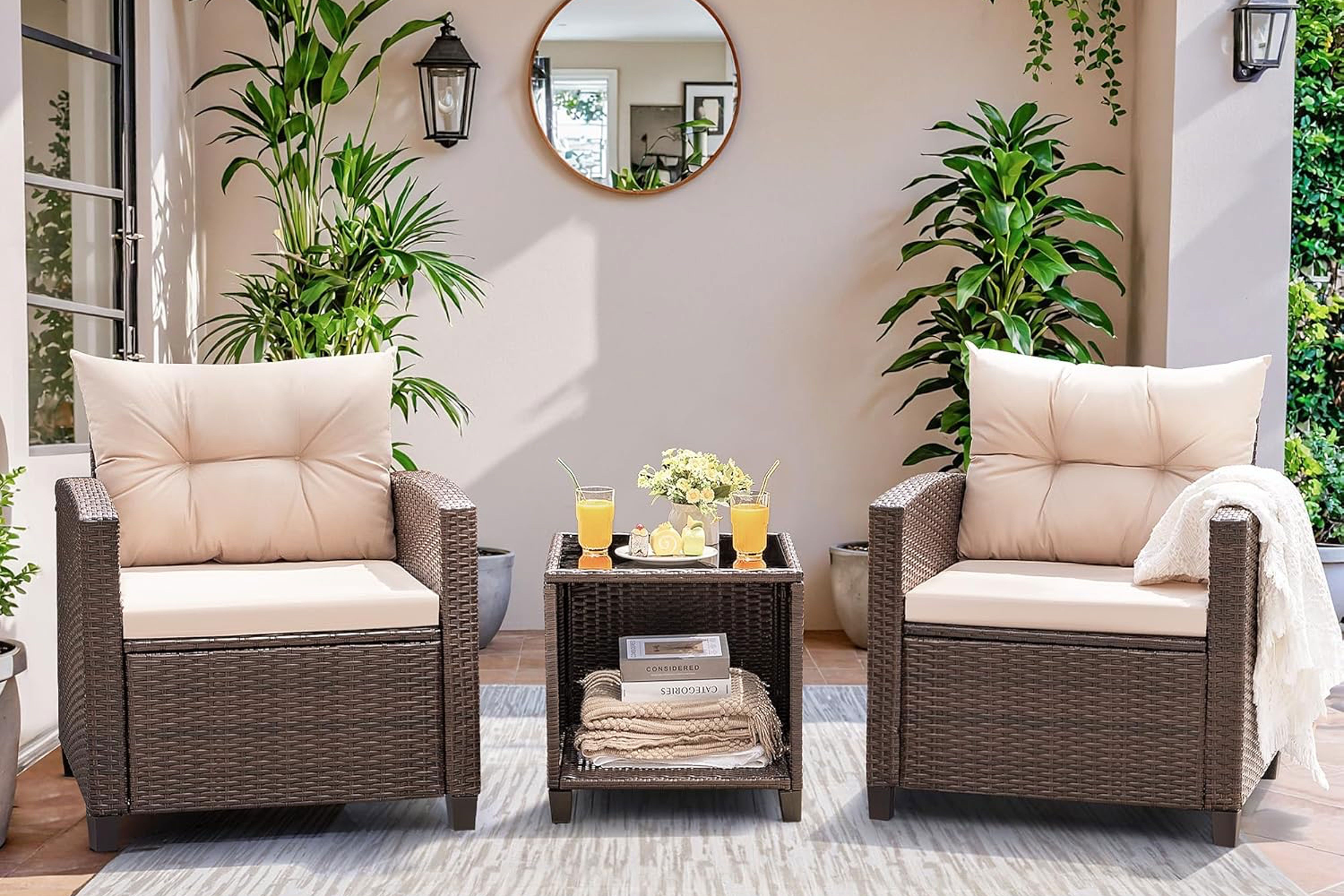 Amazon’s Discounted Patio Furniture Section Is Filled With Small Space-Friendly Finds from $34
