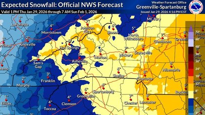 Charlotte Firmly in Crosshairs of Winter Weather Bringing Snow This Weekend
