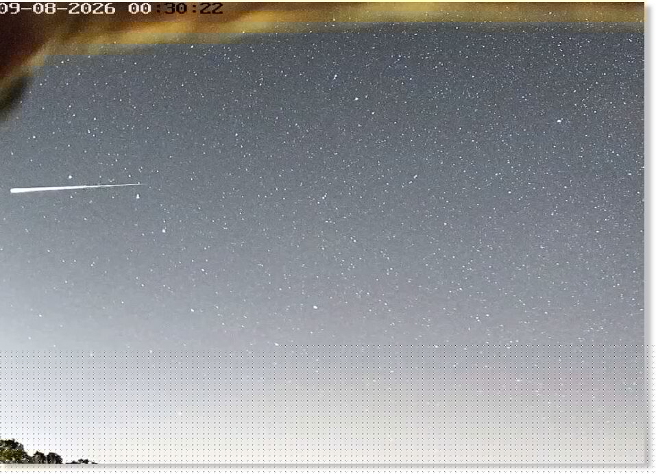 Meteor fireball over Germany on August 8