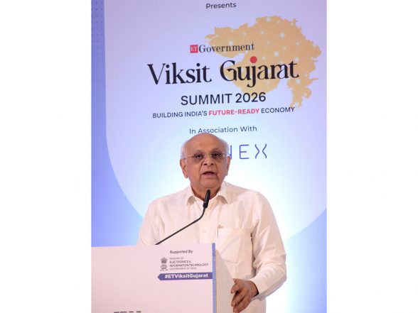 India News | Gujarat CM Bhupendra Patel Chairs Viksit Gujarat Summit 2026 at GIFT City to Boost Global Competitiveness