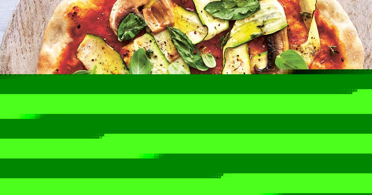 Plant-Based Mushroom and Truffled Zucchini Pizza