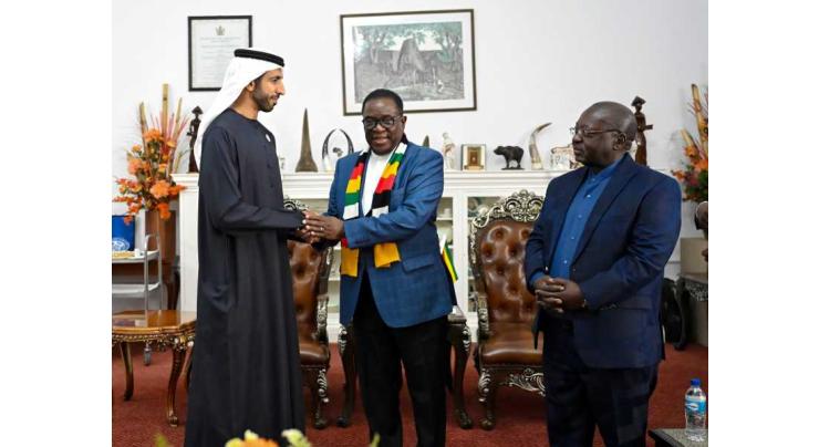 Shakhboot bin Nahyan meets President of Zimbabwe to discuss strengthening bilateral relations