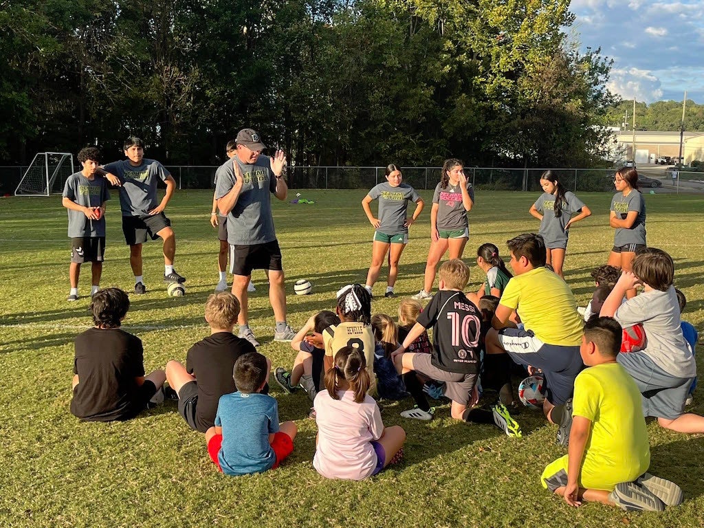 Pelham youth sharpen skills at Parks and Rec fall soccer clinic