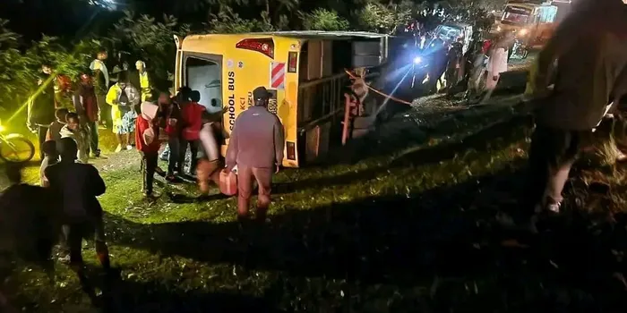 Students Injured After School Bus Carrying Music Festival Participants Overturns in Bomet