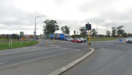 Truck hit by train at level crossing