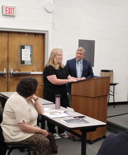 Student recognized, Superintendent shares strategic goals for school system