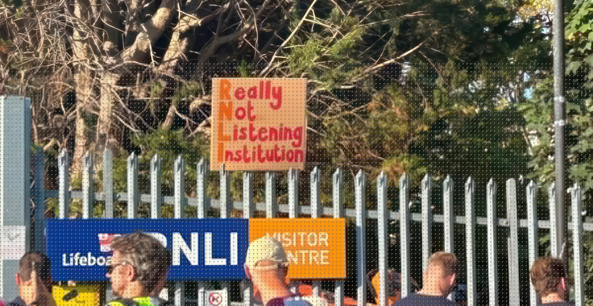 RNLI lifeboat workers strike in East Cowes over redundancy terms