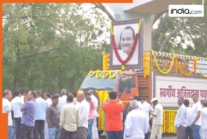 Ajit Pawar Plane Crash LIVE: Ajit Pawar’s mortal remains brought to Katewadi as last rites preparations underway