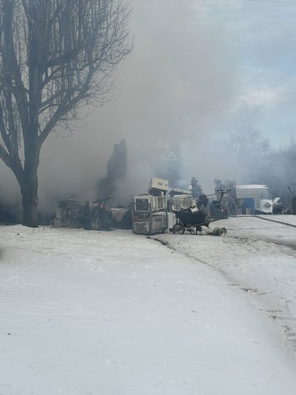 Local departments work together to extinguish structure fire