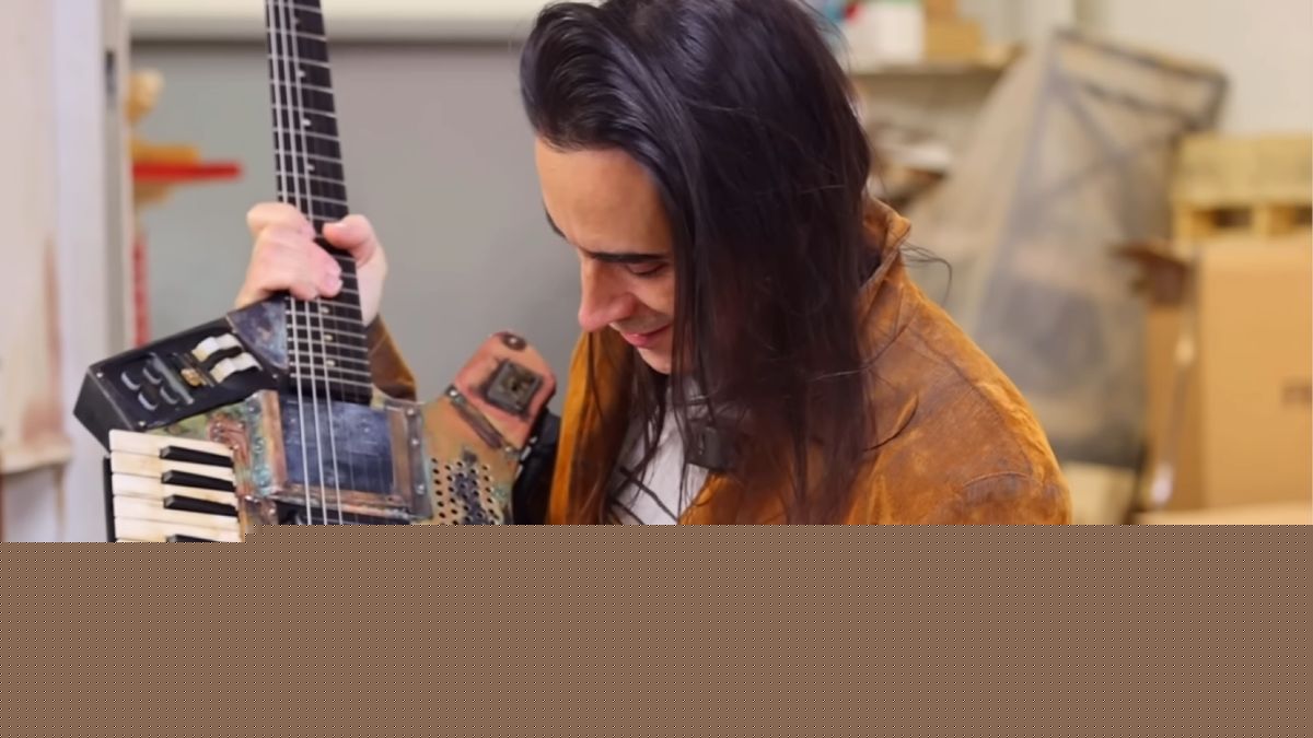“Nuno calls me up and says, ‘Picture this. I want Mad Max and Jesus Christ Superstar’”: Nuno Bettencourt’s outrageous part-guitar, part-keytar Washburn is 2025’s wildest Custom Shop creation