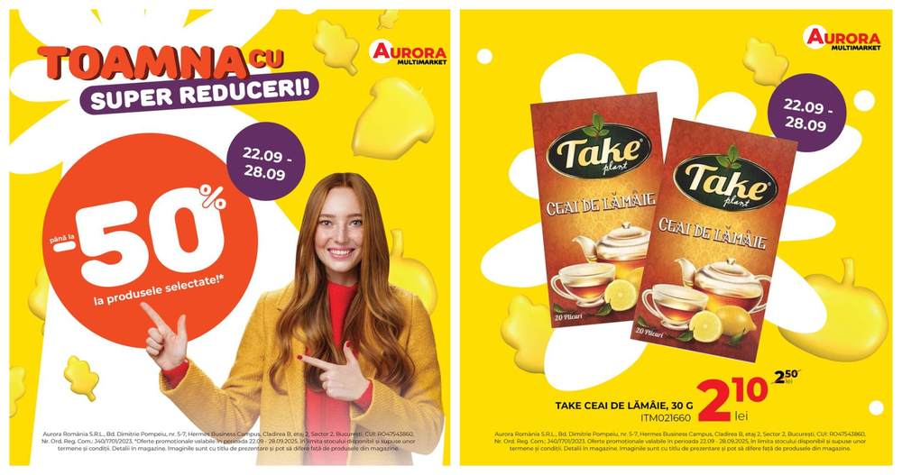 Toamna cu super reduceri de până la -50% la Aurora Multimarket!