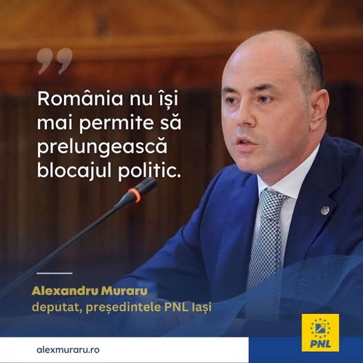 Alexandru Muraru: PNL este pregătit să sprijine imediat o formulă de guvernare responsabilă