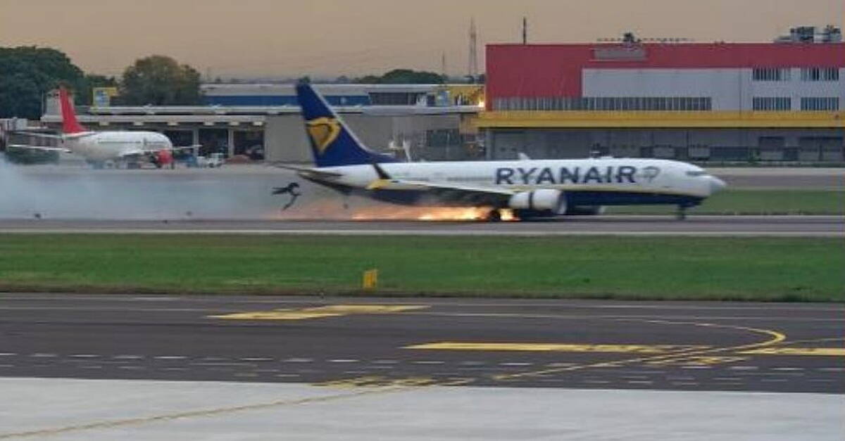 Ryanair aircraft tyres burst on landing after braking system fault, investigation finds