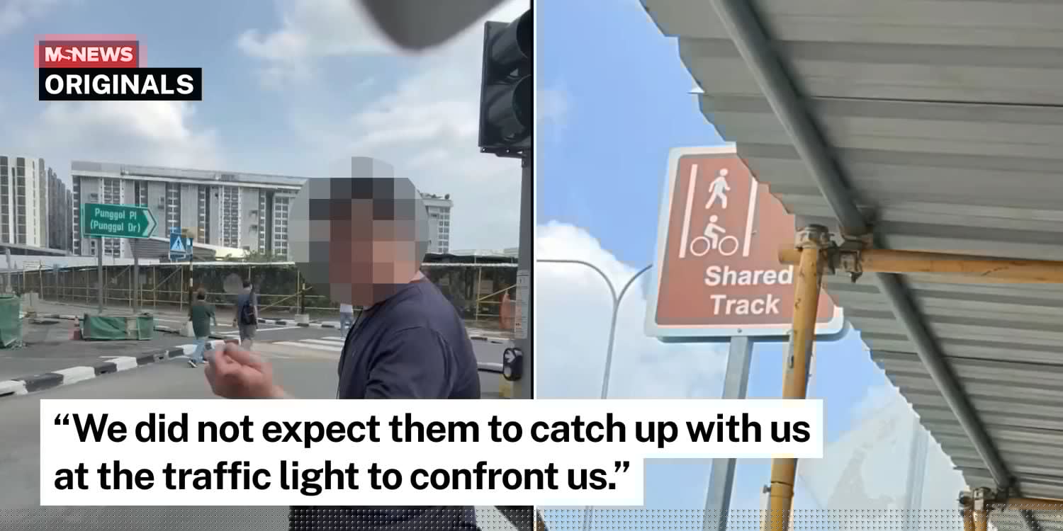 Man confronts cyclists for ringing bell on ‘shared path’ in Punggol, threatens to call police for not dismounting
