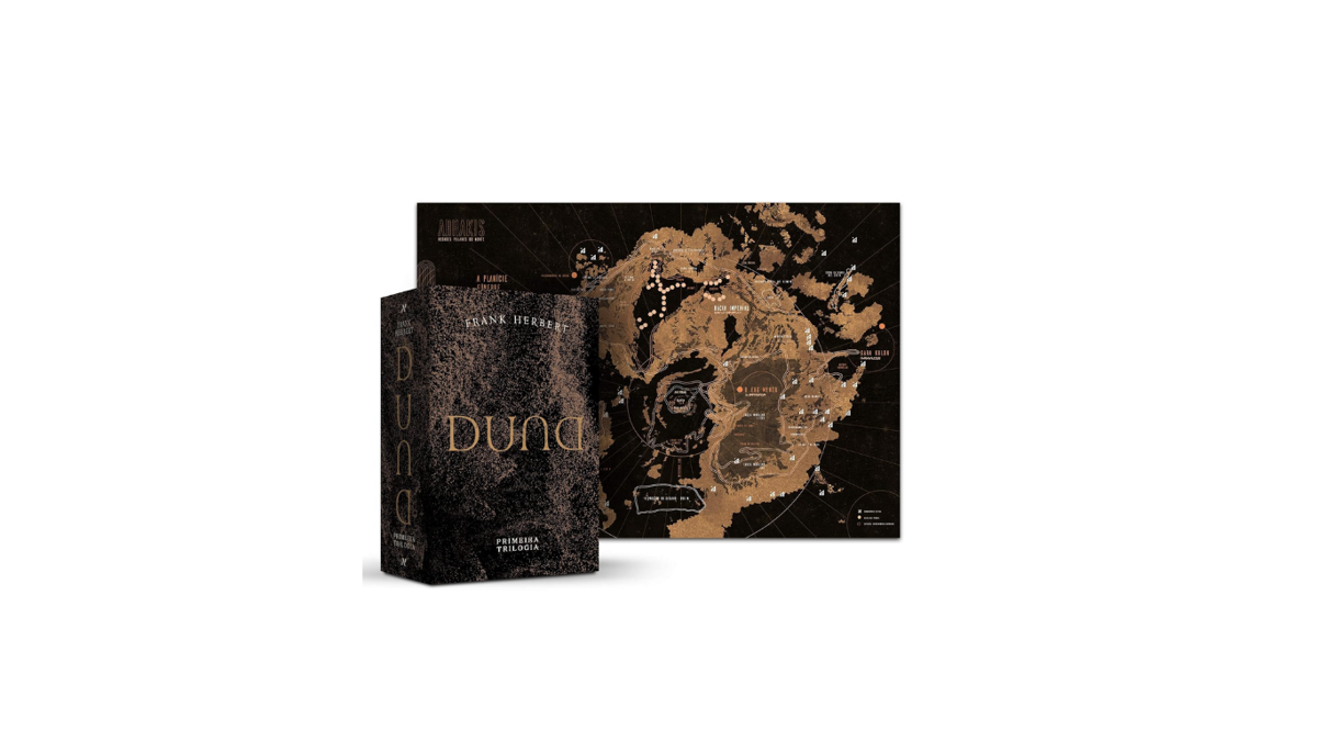 8.8 da Amazon derruba o preço do Box Duna: Primeira Trilogia + Mapa de Arrakis