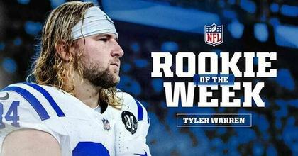 Colts TE Tyler Warren wins Week 2 NFL Rookie of the Week