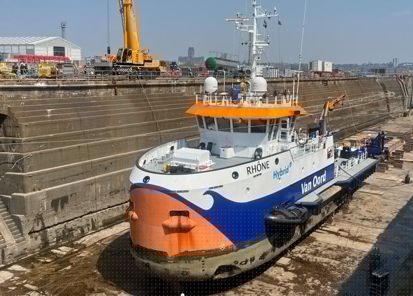 Van Oord’s WID Rhône arrives at Balaena Birkenhead