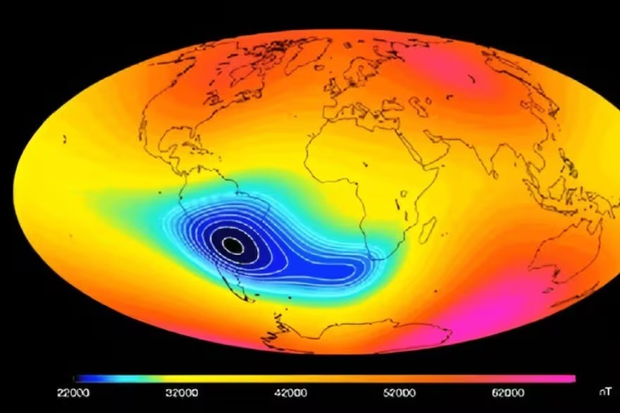 Atlântico Sul está sob anomalia magnética que amplia efeitos de tempestades solares; entenda