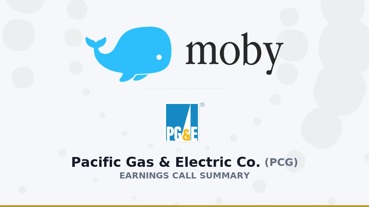 Pacific Gas & Electric Co. Q2 2026 Earnings Call Summary