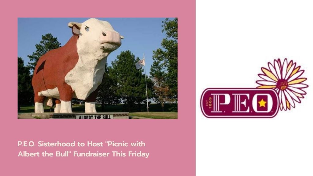 P.E.O. Sisterhood to Host “Picnic with Albert the Bull” Fundraiser This Friday