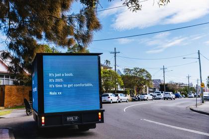 “It’s Just A Boob”: Intimates Brand Nala Hits Back At Breastfeeding Stigma With Roaming Billboard