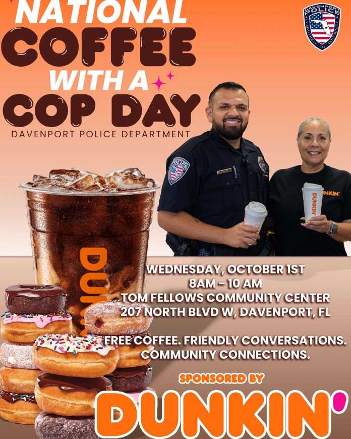 Celebrate National Coffee with a Cop Day in Davenport