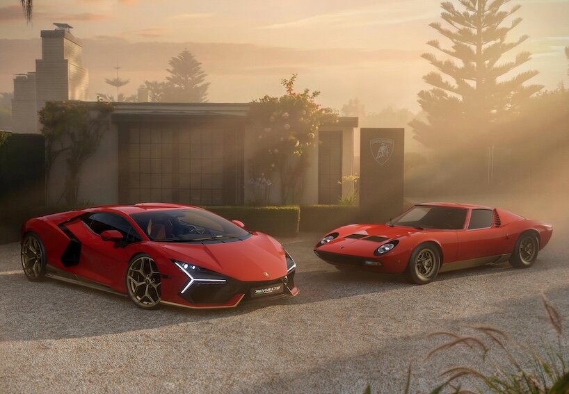 lamborghini revuelto dresses in miura colors for a 99-car tribute