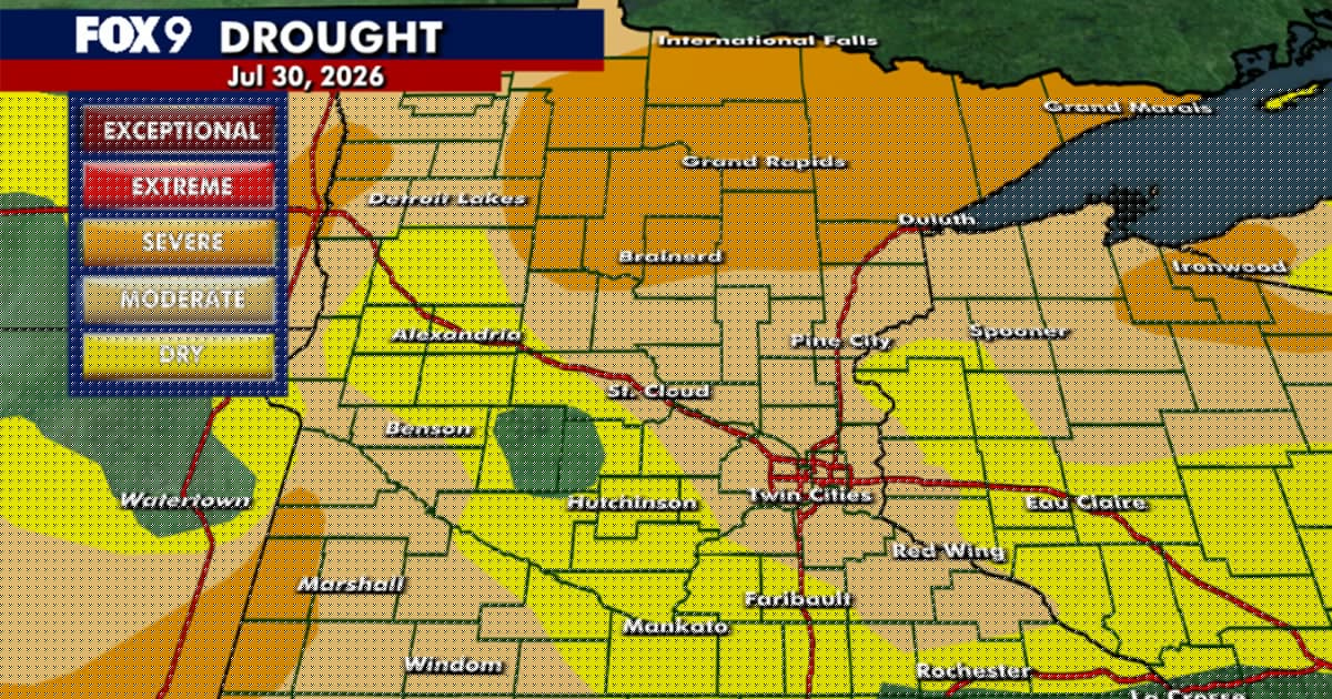 Over 95% of Minnesota now in some level of drought