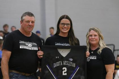 Retired number for DWU volleyball's Ady Dwight brings back fond memories of playing career