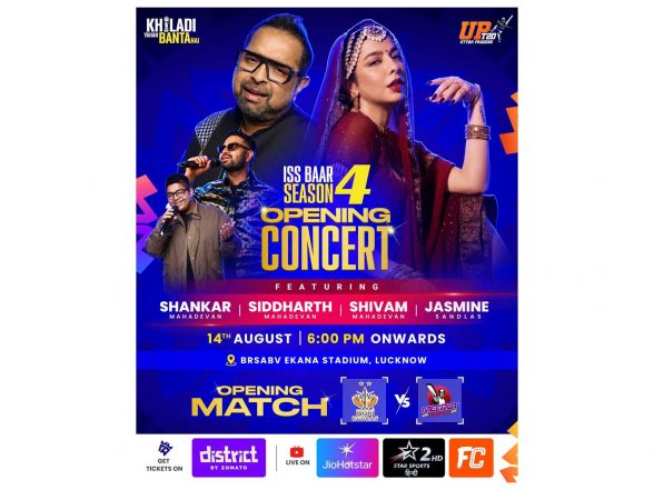 Sports News | Shankar Mahadevan, Jasmine Sandlas to Headline Grand Opening Ceremony of UPT20 League Season 4