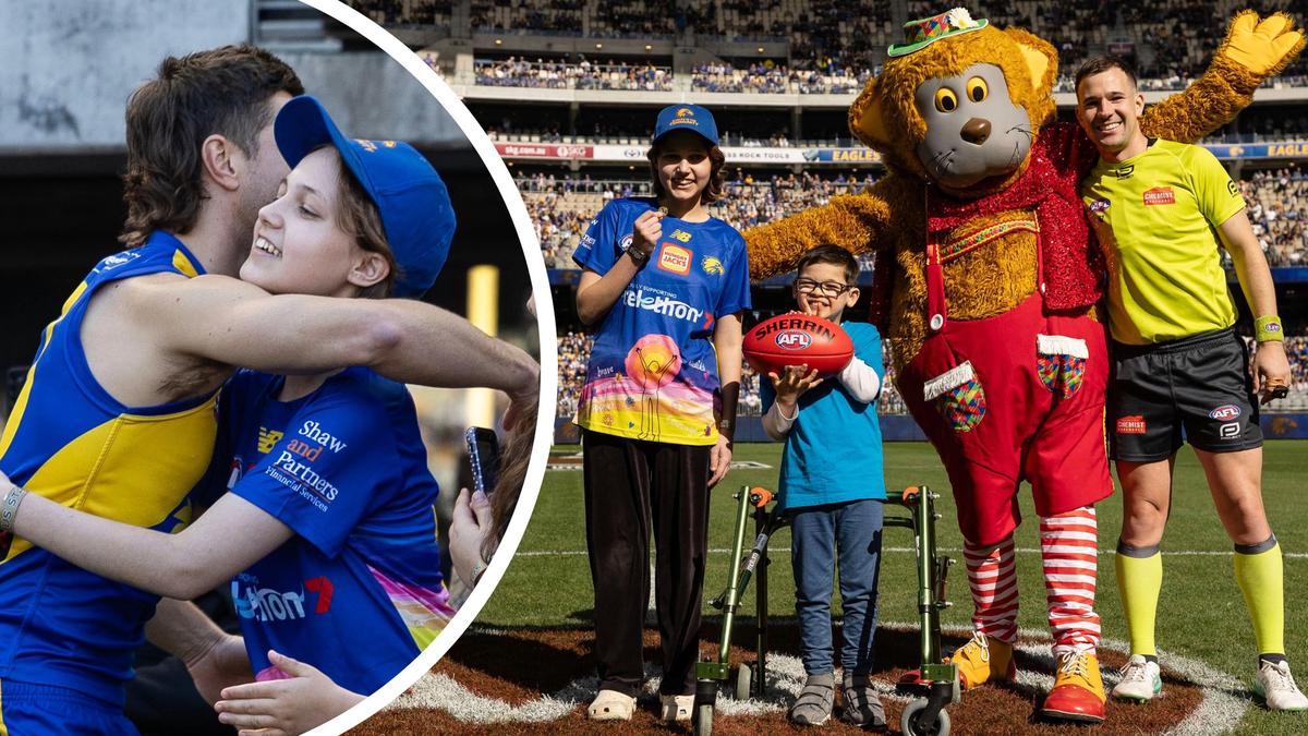 Cancer survivor Matilda Pitts steals West Coast Eagles hearts as Telethon takes centre stage