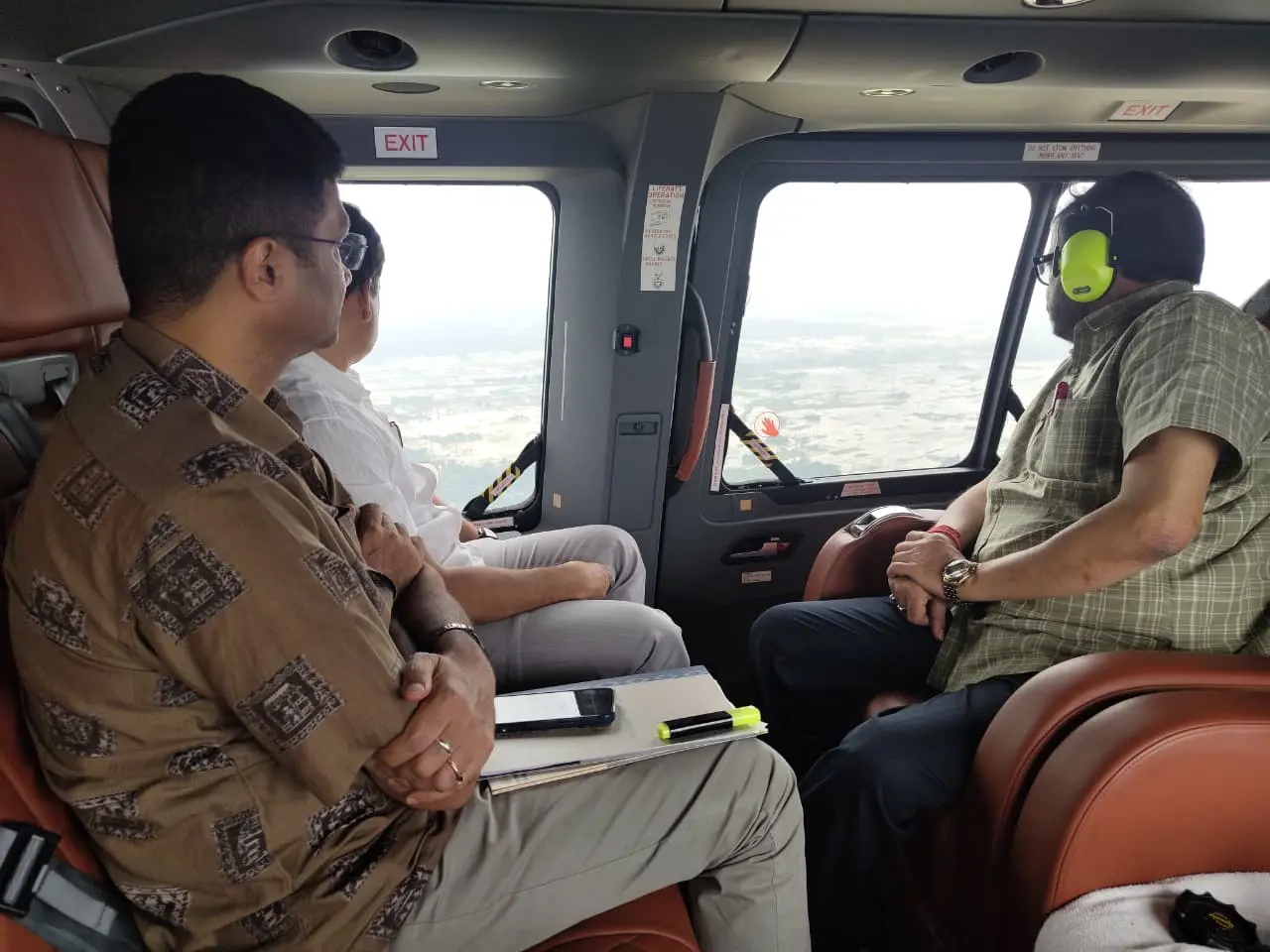 Odisha Revenue Minister Conducts Aerial Survey Of Flood-Hit Areas To Assess Situation