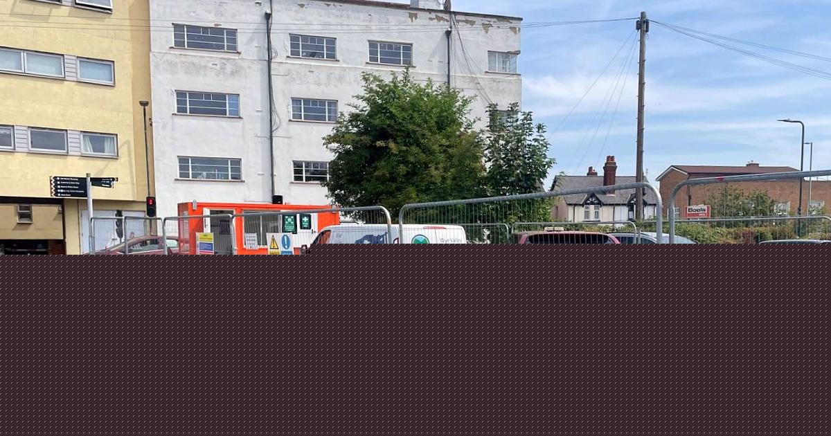 City car park spaces fenced off as work to restore landmark building begins