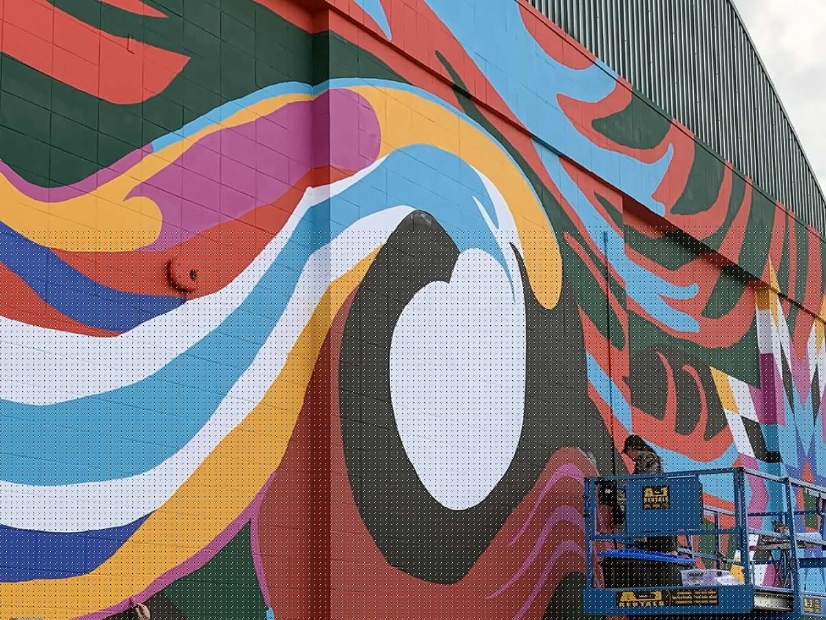Co-op Place mural inspired by the Wetaskiwin connection to the land