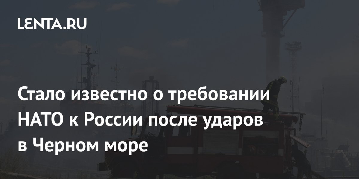 Стало известно о требовании НАТО к России после ударов в Черном море