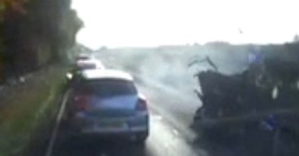 Horror moment car 'cartwheels' after Scots driver overtakes 15 cars at 98mph