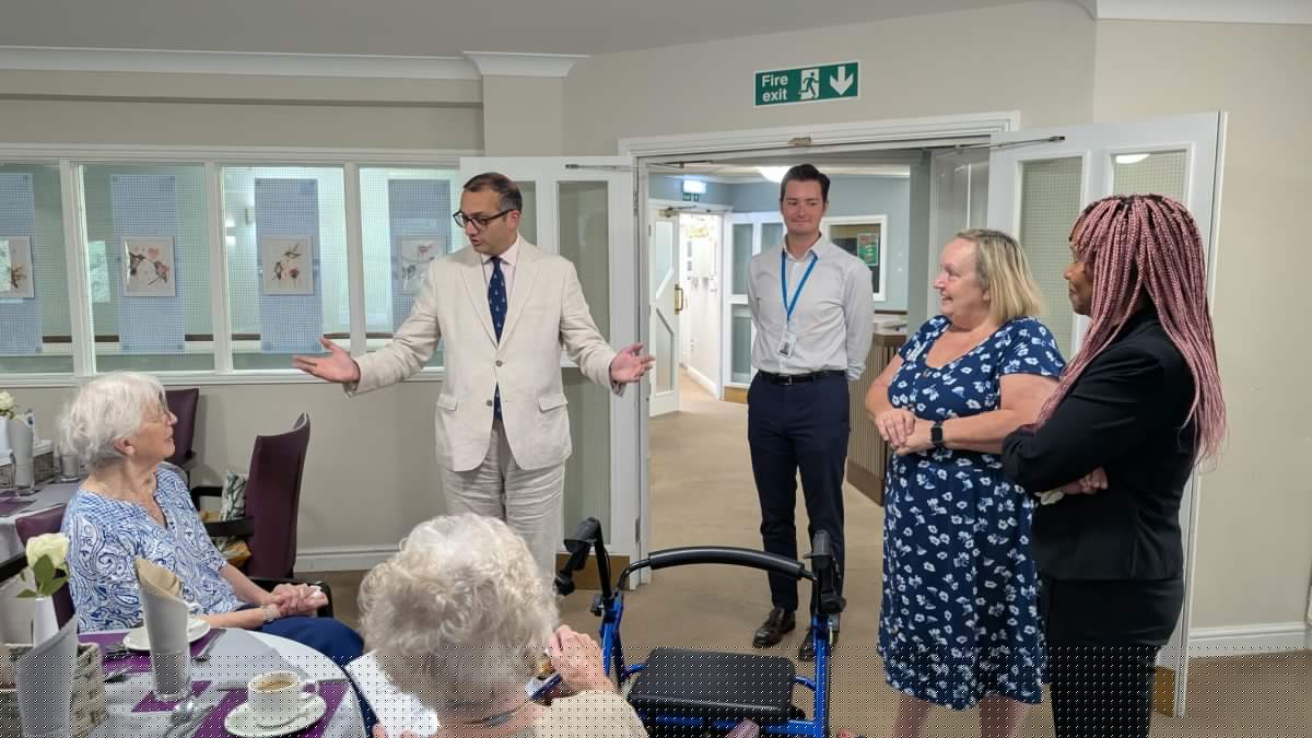 MP spends time with residents at Shirley care home