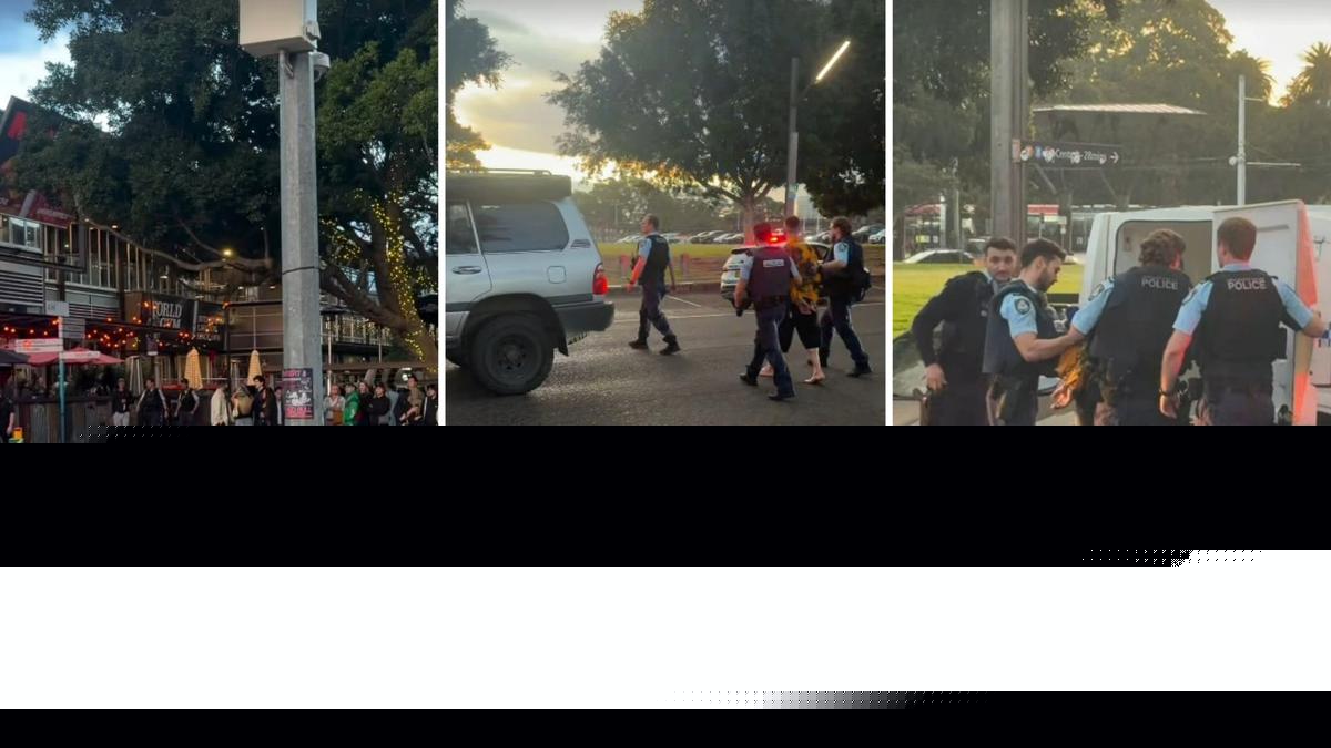 Sydney Cricket Ground: People seen screaming as they run away from stadium as two men arrested