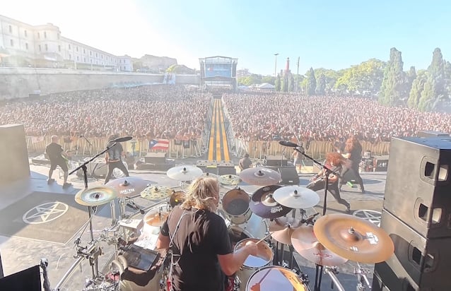 ANTHRAX Fill-In Drummer DARBY TODD Shares 'Caught In A Mosh' Drum-Cam Video From 2026 ROCK IMPERIUM Festival