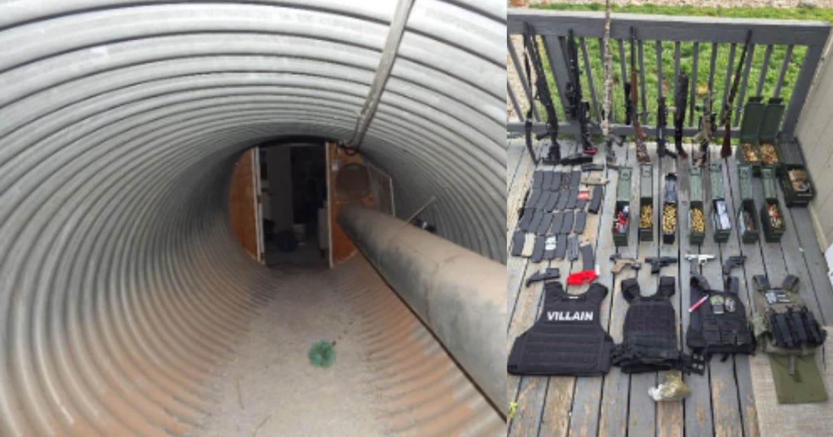 100-foot tunnel entrance leads CHP to hidden bunker, 10,000-round weapons cache