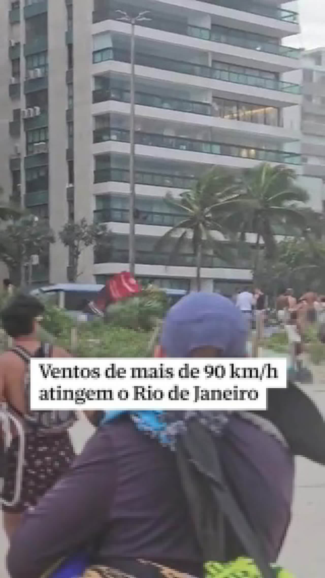 Vídeos mostram ventania no Rio de Janeiro; cariocas relatam queda de energia