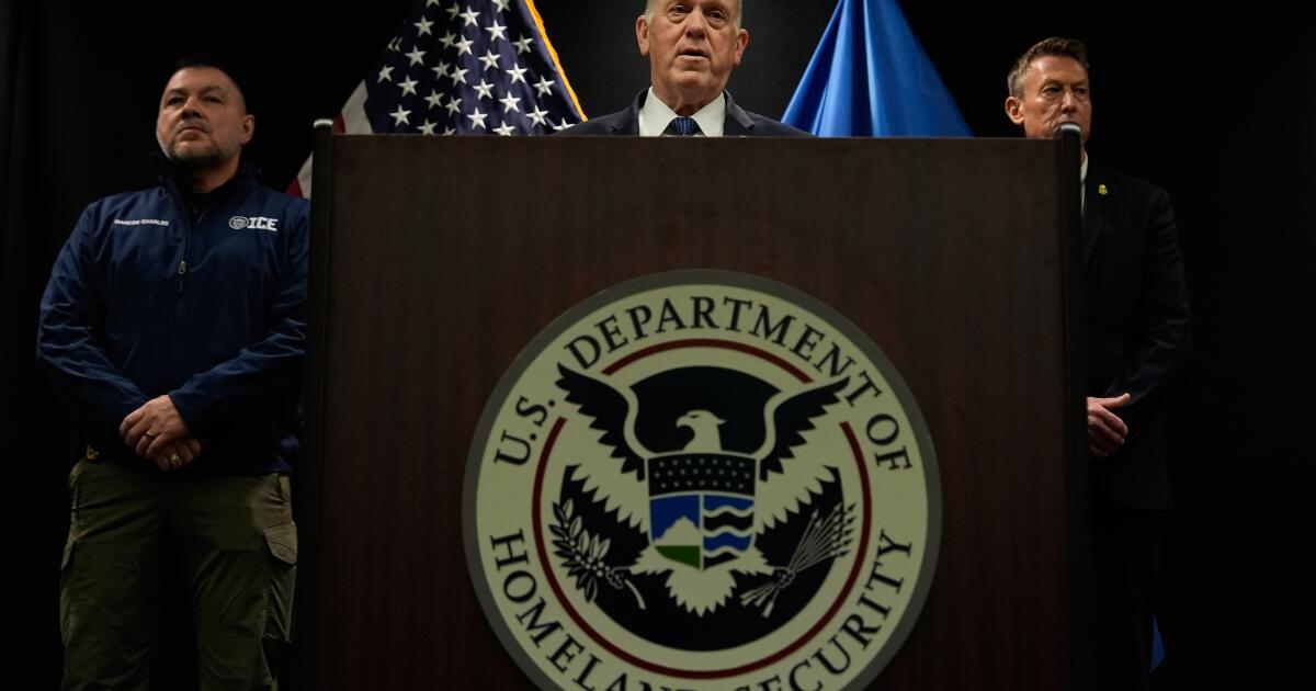 Tom Homan says he will scale back federal agents in Minnesota — if they have access to jails