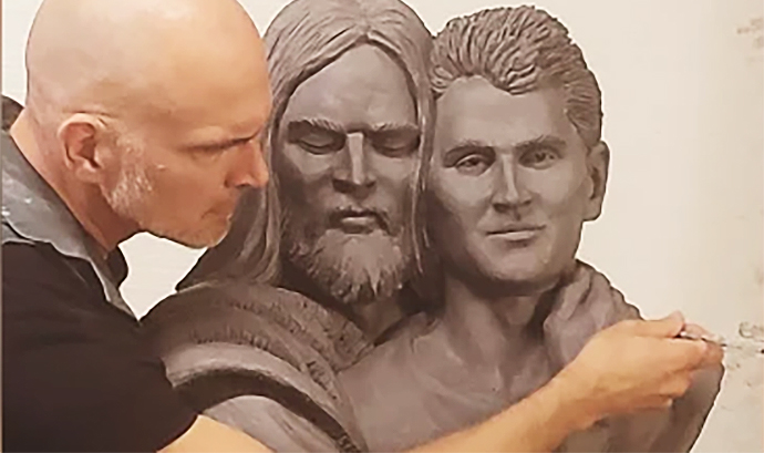 A sculpture of love, not of rage