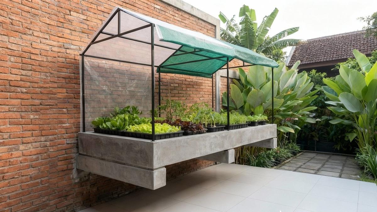 10 Desain Kebun Sayur di Meja Semen Cor Anti Roboh, Rapi dan Minim Perawatan