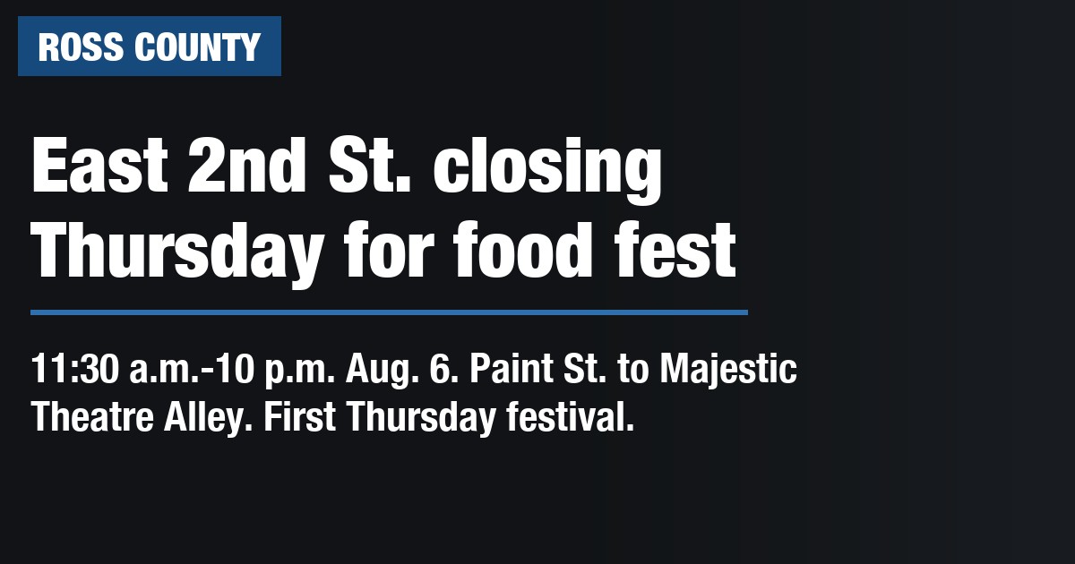 East 2nd Street to close Thursday for First Thursday festival