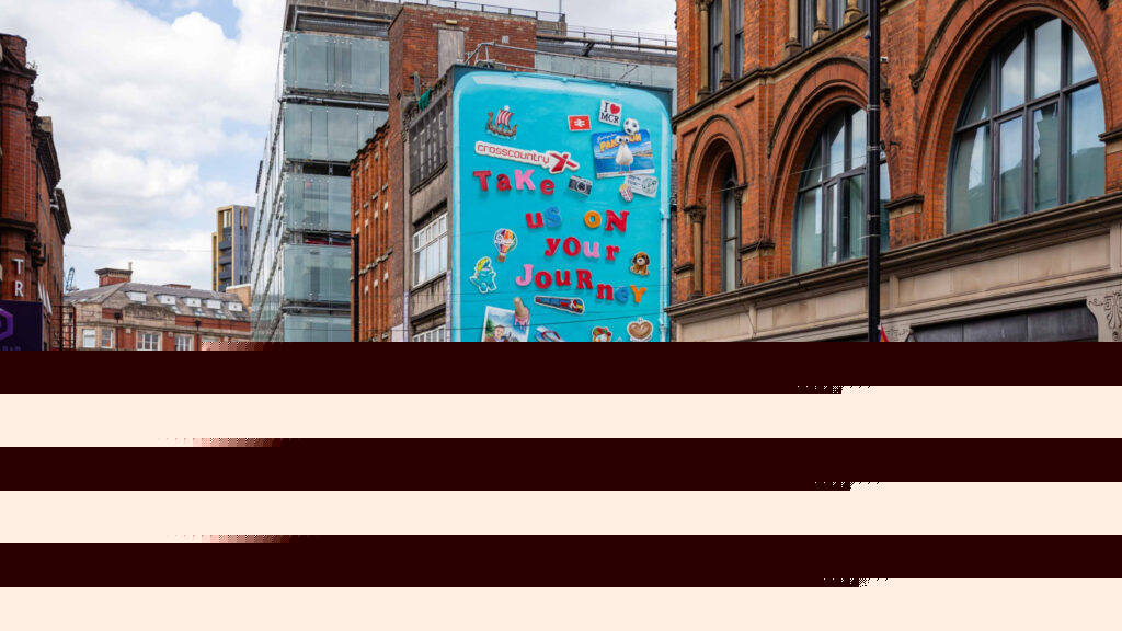 Now arriving into Manchester: CrossCountry’s mega mural “Been There, Seen That”